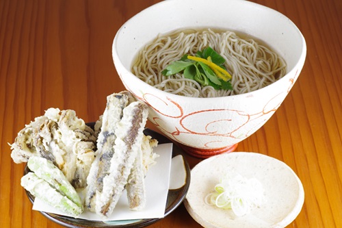 冷やしごぼう天そば