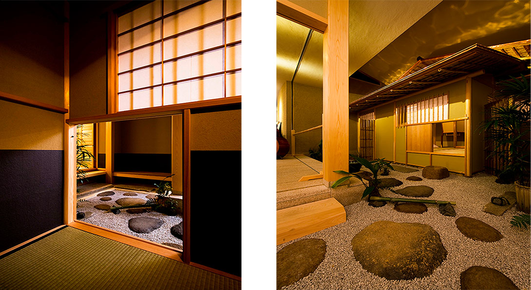 Kokyu: dining rooms, garden and dishes